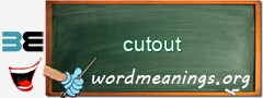 WordMeaning blackboard for cutout